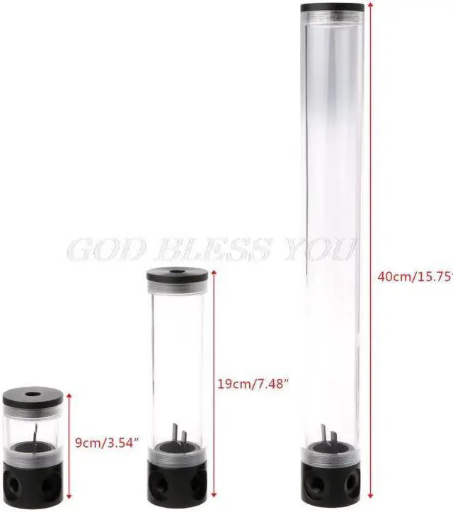 Main image of Water Cooling Kit 50mm Diameter G1/4" Cylinder Reservoir Tank 9/19/40cm For Computer Water Cooling Drop Shipping