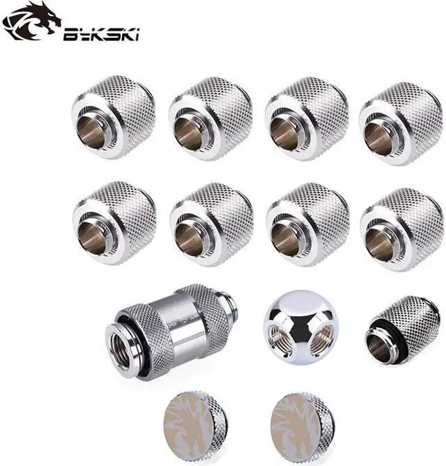 Alt view image 2 of 5 - Water Cooling fittings for PC G'1/4 Plug 3-Way Connectors External Thread For Hose Tube 360 degree Rotary Connectors Pipe