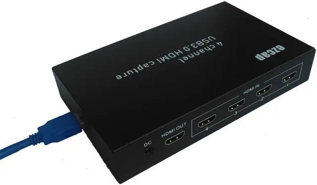 Alt view image 2 of 5 - 4 Channel USB3.0 Capture recorder 1080P, real-time record,connect to any video for Windows,Mac, Linux, Android os