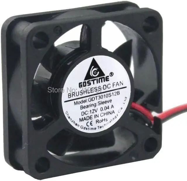 Alt view image 4 of 5 - 1 Piece  3010 30mm 30x30x10mm 7 Blades DC 12V Micro 3cm Cooler Cooling Fan