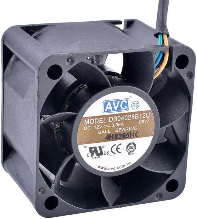 Main image of DB04028B12U 40mm fan 4cm 4028 40x40x28mm 12V 0.66A Dual Ball Bearing 4-wire 4pin PWM Server Power Airflow Coo
