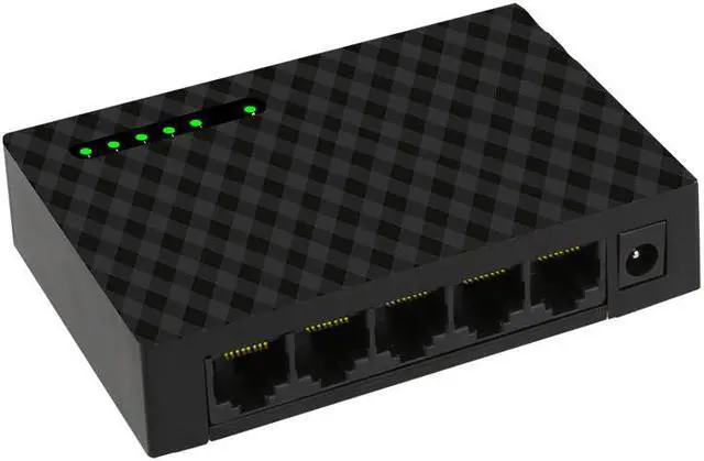 Alt view image 5 of 5 - 5-Port Desktop RJ45 Fast Lan Network Switch Gigabit Switch Ethernet 100/1000M Switching Hub Adapter Full/ Half Duplex Stackable