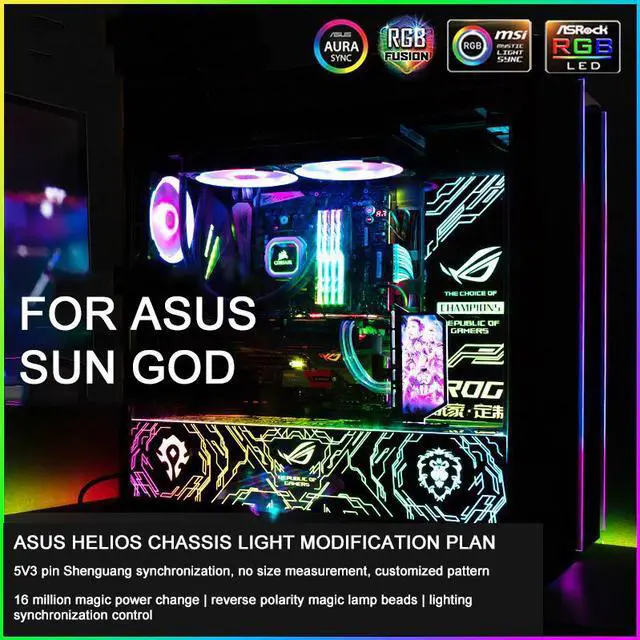 Alt view image 3 of 5 - Power Bin Baffle DIY Custom CPU Backplane RGB Computer Side Panel Games Computer Water Cooling