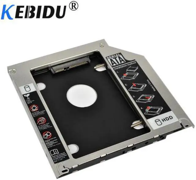 Alt view image 3 of 5 - SATA 2nd HDD SSD 2.5" Hard Drive Caddy Adapter 9.5mm For MacBook Pro Unibody A1278 A1286 A1297 CD ROM Optical Bay