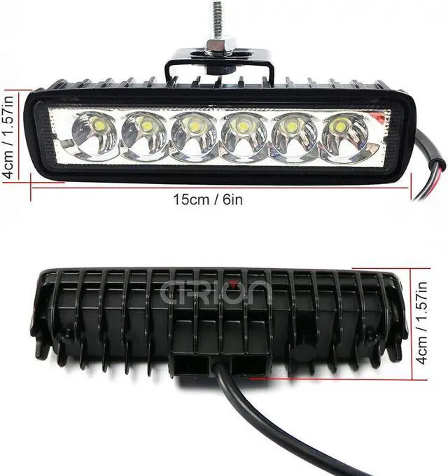 Alt view image 4 of 5 - 1Pcs 2Pcs 18w DRL LED Spot Flood Work Light Worklight 9-32V 4WD 12 volt led work lights for Off Road Vehicle SUV car trucks