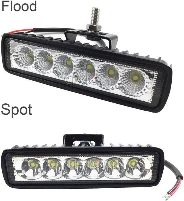 Alt view image 2 of 5 - 1Pcs 2Pcs 18w DRL LED Spot Flood Work Light Worklight 9-32V 4WD 12 volt led work lights for Off Road Vehicle SUV car trucks