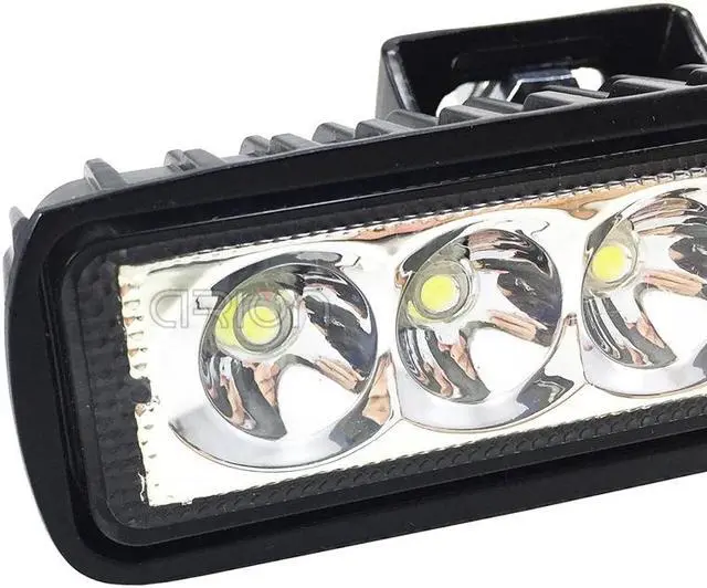 Alt view image 3 of 5 - 1Pcs 2Pcs 18w DRL LED Spot Flood Work Light Worklight 9-32V 4WD 12 volt led work lights for Off Road Vehicle SUV car trucks