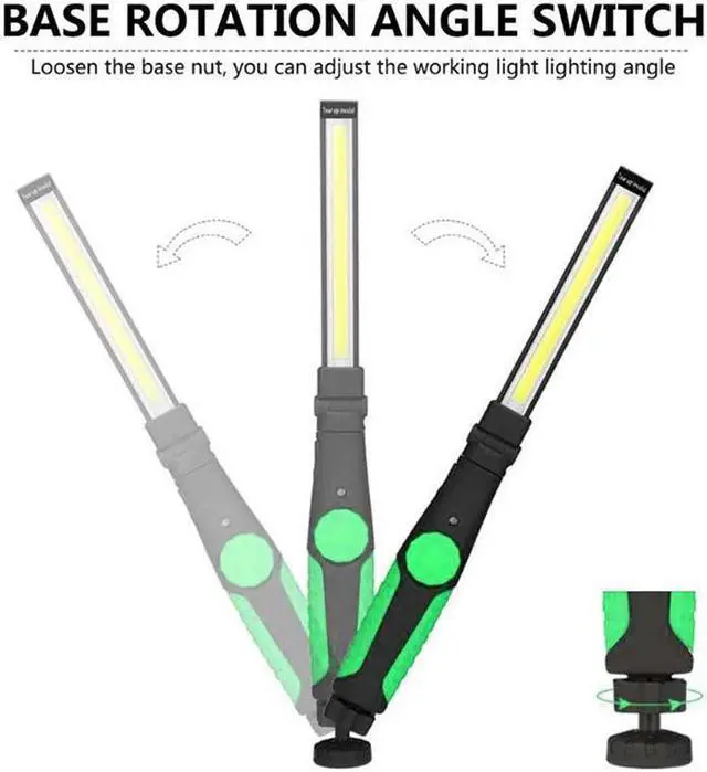 Alt view image 4 of 5 - Sale Portable Spotlight Working Light Multifuncti Rechargeable Slim COB Flashlight Worklight Outdoor LED Work Light Lamp