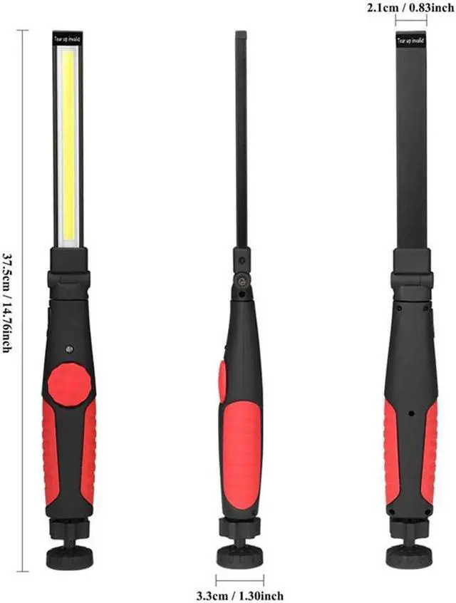 Alt view image 5 of 5 - Sale Portable Spotlight Working Light Multifuncti Rechargeable Slim COB Flashlight Worklight Outdoor LED Work Light Lamp