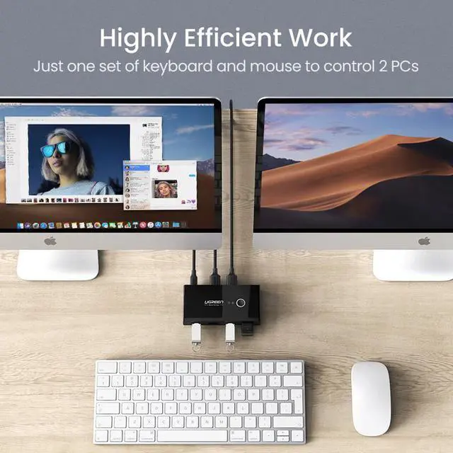 Alt view image 2 of 5 - USB KVM Switch USB 3.0 2.0 Switcher for Mi Box Keyboard Mouse Printer Monitor 2 PCs Sharing 4 Devices USB Switch