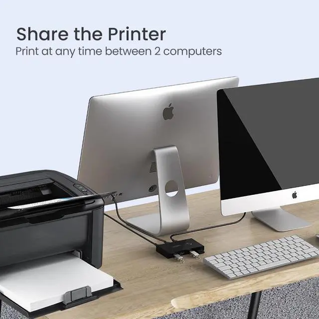 Alt view image 4 of 5 - USB KVM Switch USB 3.0 2.0 Switcher for Mi Box Keyboard Mouse Printer Monitor 2 PCs Sharing 4 Devices USB Switch