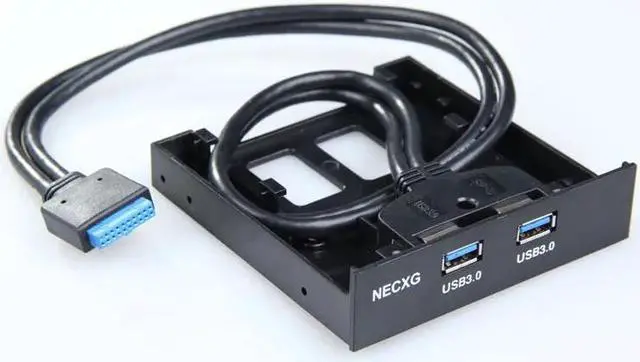 Main image of 2 USB 3.0 Ports Front Panel Floppy Bay Hub with 20-Pin Bracket Cable for Windows XP / Windows 7 / Vista Brand New High Quality