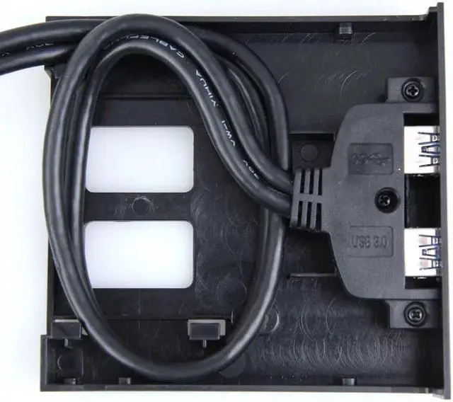 Alt view image 4 of 5 - 2 USB 3.0 Ports Front Panel Floppy Bay Hub with 20-Pin Bracket Cable for Windows XP / Windows 7 / Vista Brand New High Quality