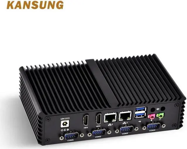 Alt view image 2 of 5 - Client Fanless Mini Barebone 4 Lan Celeron 2955U Industrial Firewall Micro Pc Linux Ubuntu Server Computer Imini