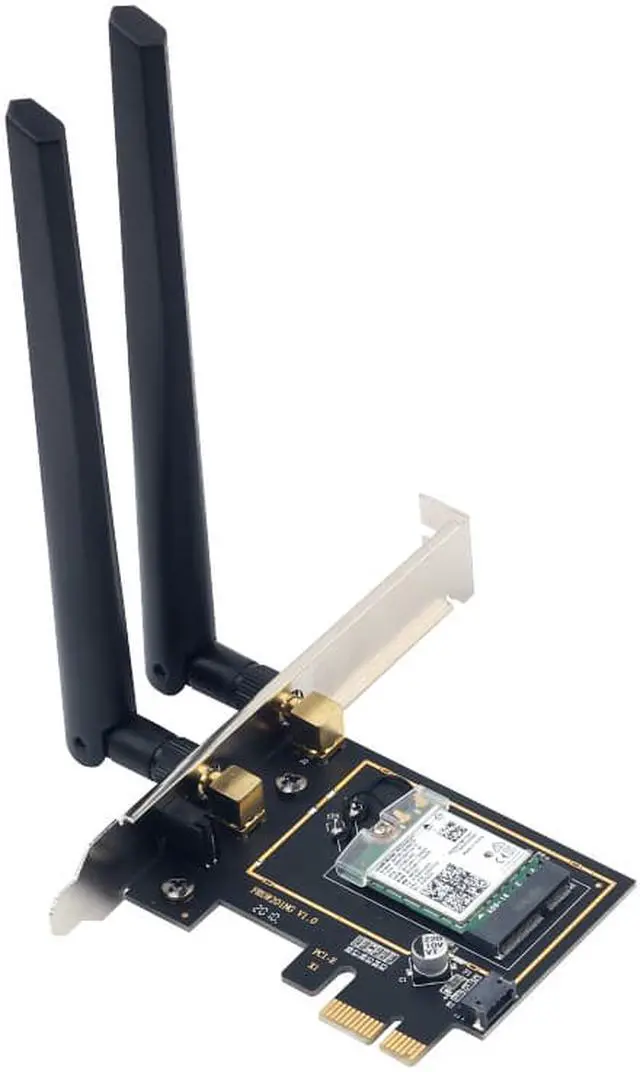 Main image of Intel AX200NGW WiFi 6 Card Bluetooth 5.0, PCIe Network Card AX 3000Mbps AX200 IEEE 802.11ac, MU-MIMO 2.4Ghz/5.8Ghz Wireless PCI Express PCI-E Wi-Fi 6 Adapters Dual Band Antenna for Win10 LINUX