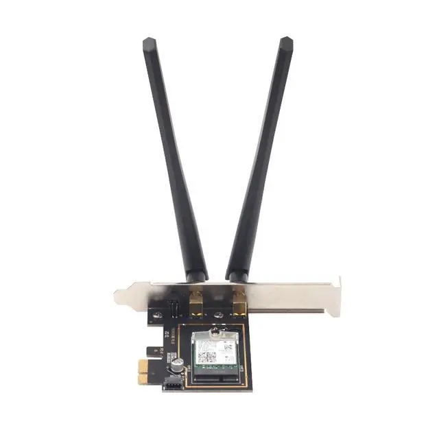 Alt view image 3 of 5 - Intel AX200NGW WiFi 6 Card Bluetooth 5.0, PCIe Network Card AX 3000Mbps AX200 IEEE 802.11ac, MU-MIMO 2.4Ghz/5.8Ghz Wireless PCI Express PCI-E Wi-Fi 6 Adapters Dual Band Antenna for Win10 LINUX