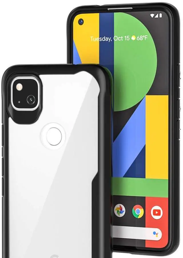 Alt view image 2 of 5 - Google Pixel 4A Mobile Phone case, Carbon Fiber Material Mobile Phone case, Suitable for Google Pixel 4A Comfortable Touch Mobile Phone Protective case (Black)