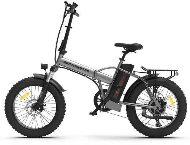 Main image of AOSTIRMOTOR A30 750W Electric Bike, 20" Fat Tire, 48V 13AH Removable Lithium Battery, Max Speed 28MPH, Shimano 7-Speed, Front Fork Suspension