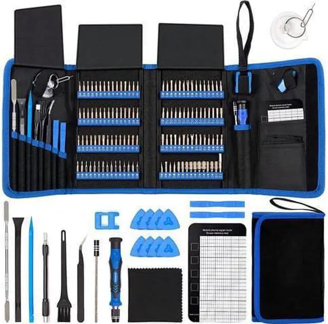 Main image of Screwdriver Sets 142-Piece Electronics Precision Screwdriver with 120 Bits Magnetic Repair Tool Kit for iPhone, MacBook, Computer, Laptop, PC, Tablet, PS4, Xbox, Nintendo, Game Console