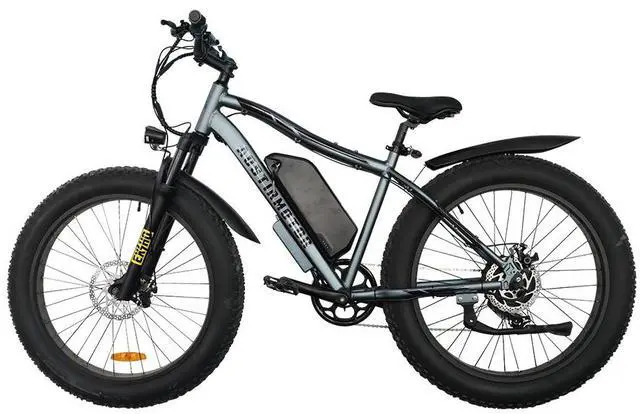 Main image of AOSTIRMOTOR INC S07-MAX 1000W Electric Bike, 26" * 4" Fat Tire, 48V 20AH Removable Lithium Battery,Shimano 7-Speed, Front Fork Suspension(GRAY)