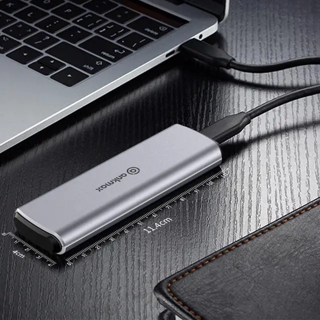 Alt view image 7 of 8 - M.2 NVMe+SATA SSD Enclosure Adapter, USB C 3.1 Gen 2 10Gbps NVMe PCIe/SATA (NGFF) M-Key(B+M Key), ANKMAX UC312M2 Support UASP Trim for SSD, Tool-Free Aluminum Solid State Drive External Enclosure