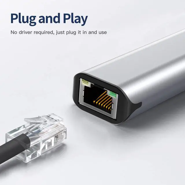 Alt view image 6 of 8 - USB C to LAN 2.5G Adapter Ankmax UC312G2 USB Type C to RJ45 Wired LAN Adapter Transfer Speed up to 2.5Gbps Gigabit Ethernet Adapter, Small Design Drive not Required, Compatible with Type C Devices