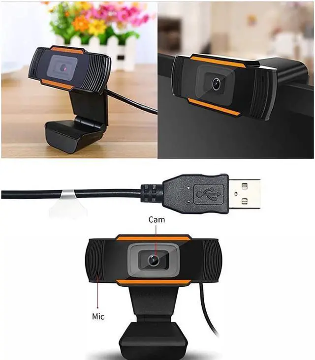 Alt view image 5 of 7 - HD 720P USB Webcam Built-in Noise Reduction Microphone Stream Webcam Laptop USB PC Webcam Flexible Rotatable Clip Video Web Camera for Calling Conferencing Live Streaming Widescreen Webcam
