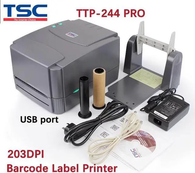 Alt view image 2 of 7 - TSC TTP-244 Pro Thermal Transfer Barcode Printer 203 dpi Label Printer Sticker Printer Commercial Barcode Label Printer TTP-244 Pro Replaces TTP-244 Plus Upgrade
