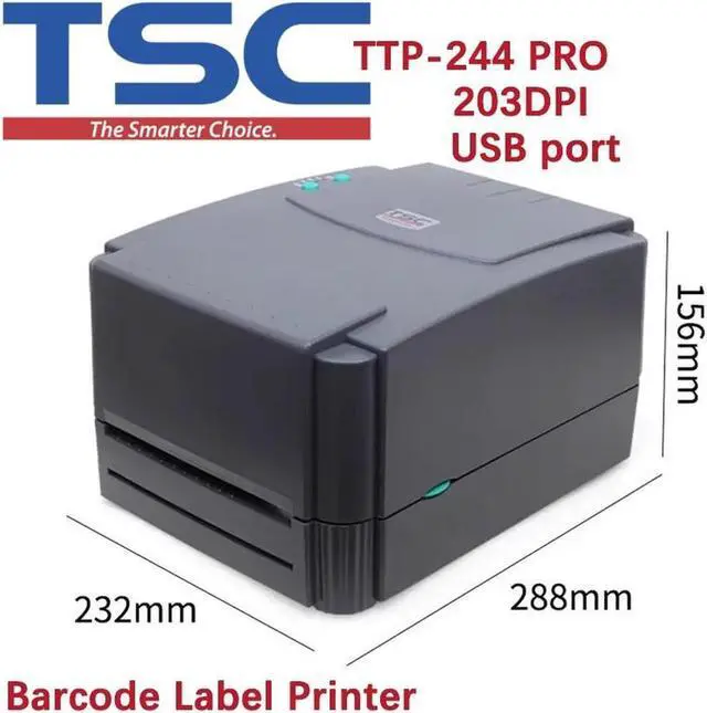 Alt view image 4 of 7 - TSC TTP-244 Pro Thermal Transfer Barcode Printer 203 dpi Label Printer Sticker Printer Commercial Barcode Label Printer TTP-244 Pro Replaces TTP-244 Plus Upgrade