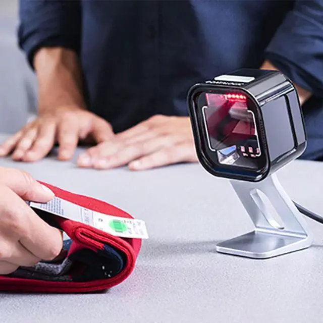 Alt view image 6 of 7 - Datalogic Magellan 1500i PN:MG1501-10211-0200 USB  Handsfree 2D Barcode Scanner w Stand & Cable,Corded, Magellan 1500i, Black, Standard Configuration, 2D, Tilting Stand with Magnetic Base, USB A Cable