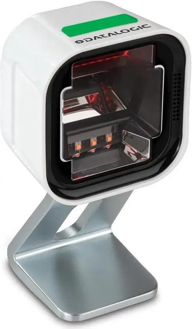 Alt view image 3 of 7 - Datalogic Magellan 1500I Desktop Barcode Scanner w USB Cable PN:MG1502-10211-0200,Corded, Magellan 1500i, white, Standard Configuration, 2D, Tilting Stand with Magnetic Base, USB A Cable