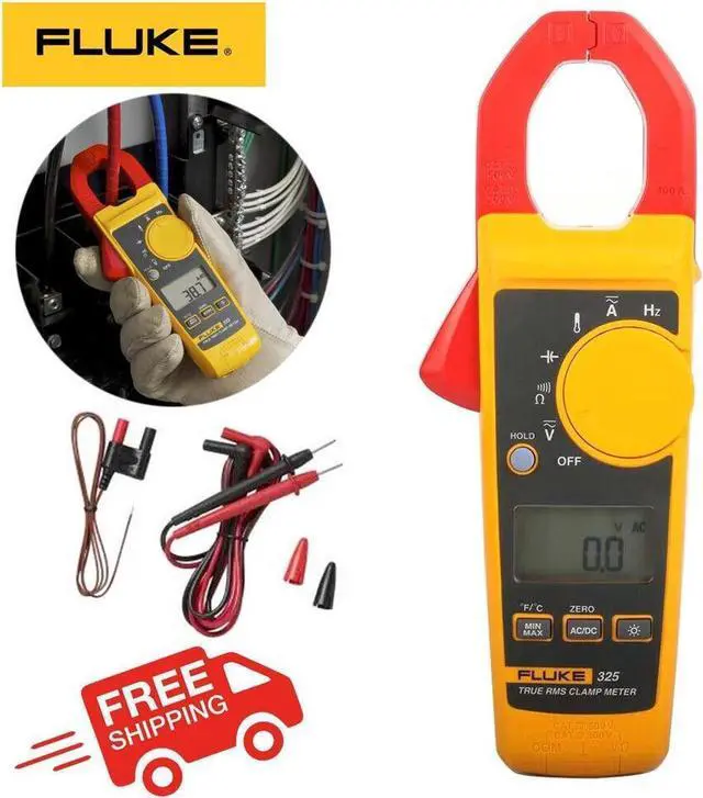Main image of Fluke 325 True RMS AC DC Current Voltage Tester Capacitance Clamp Frequency F325