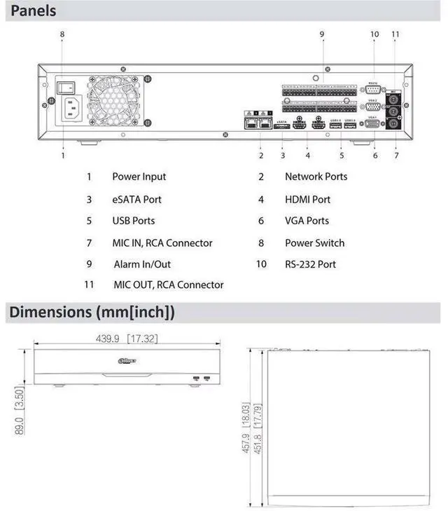Alt view image 5 of 5 - Dah,ua 4K 32CH 12MP NVR NVR5832-EI Network Video Recorder Pro NVR US
