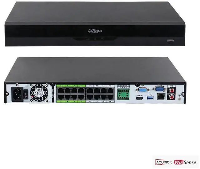 Alt view image 4 of 7 - Dah,ua NVR5232-16P-EI 32CH 16PoE 2SATA 4K H.265+AI 32MP NVR SMD+ Face Recognition