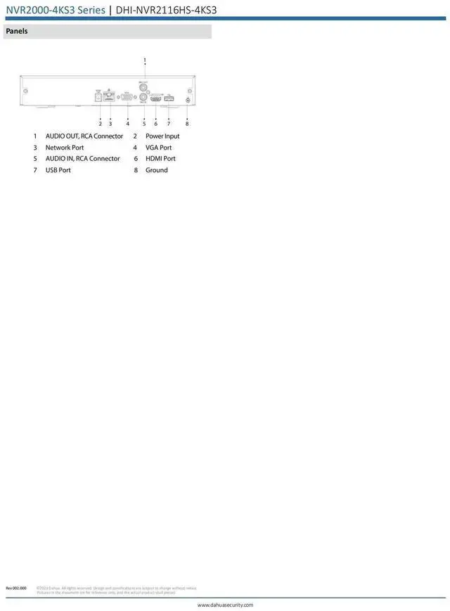 Alt view image 6 of 7 - Dah,ua NVR2116HS-4KS3 16 Channel NVR Security Network Video Audio Recorder System