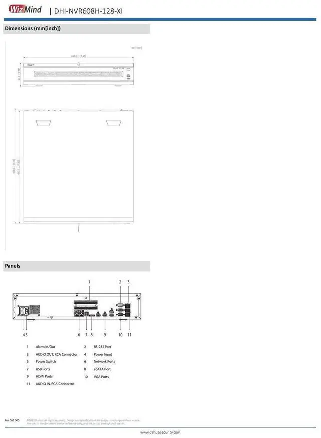 Alt view image 6 of 12 - Dah,ua NVR608H-128-XI 128CH 2U 8HDDs WizMind 2U SMD Plus H.265+ AcuPick EPTZ NVR