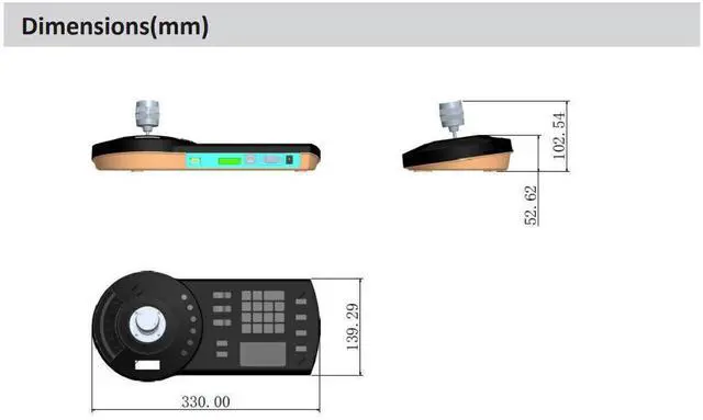 Alt view image 5 of 5 - NKB1000-E Network Keyboard Joystick Controller for Dome DVR PTZ Camera