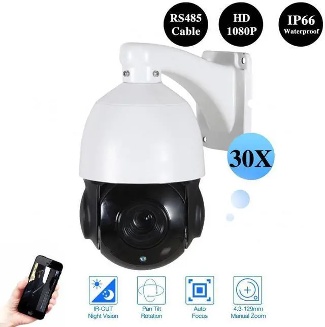 Alt view image 4 of 7 - 5MP HD 4 in1 30X Zoom AHD/TVI /CVI/CVBS Outdoor CCTV PTZ Speed Dome Camera CMOS