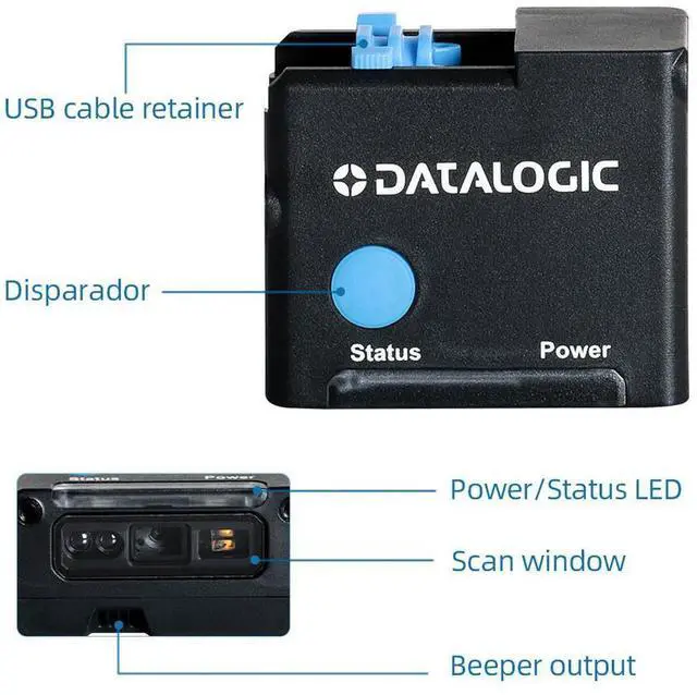 Alt view image 5 of 5 - Dat,alo,gic Gryphon GFS4590-BK-RED 2D Fixed Mount Barc,ode Sca,nner w/ USB Cable