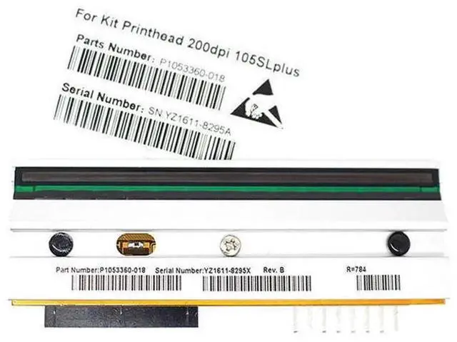 Alt view image 3 of 3 - P1053360-018 Printhead for Z,eb,ra 105SL Plus Thermal Label Printer 203dpi