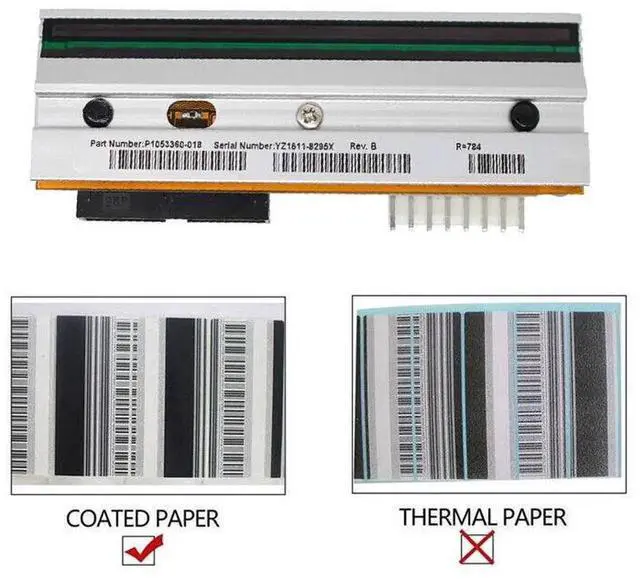 Alt view image 2 of 3 - P1053360-018 Printhead for Z,eb,ra 105SL Plus Thermal Label Printer 203dpi