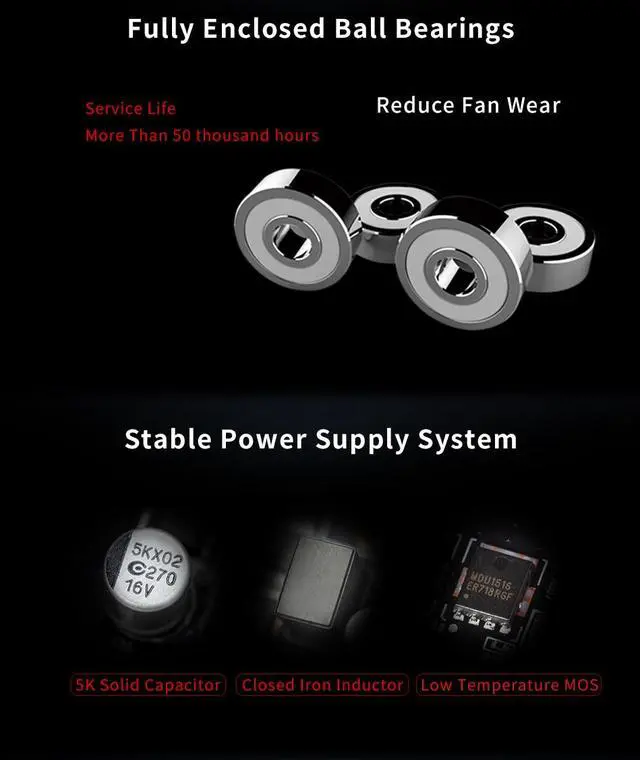 Alt view image 5 of 14 - Maxsun Radeon RX 550 4G Graphic Card GDDR5 GPU Gaming Video Card video For PC New cyclone blade cooling system  9CM large size frost blade fan