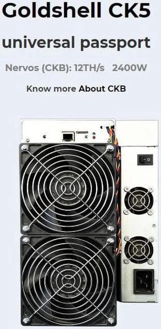 Alt view image 5 of 5 - New Release Goldshell Mining Eaglesong Algorithm CK5 2Th/s With 2400W Power Consumption High Profit