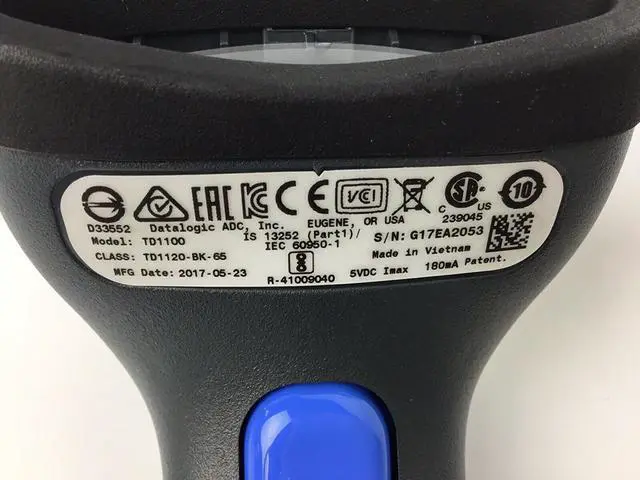 Alt view image 5 of 5 - Datalogic TD1100 65 Lite, General Purpose Corded Handheld Linear Imager Bar Code Reader, RS-232/KBW, Black - TD1170-BK-65