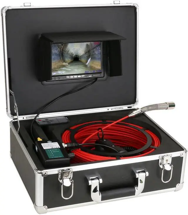 Alt view image 5 of 7 - DVR 7" Monitor Sewer Pipe Inspection Video Camera ,IP68 AHD 1080P Drain Sewer Pipeline Industrial Endoscope System with 12PCS LED Lights 16GB SD Card