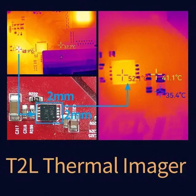 Alt view image 6 of 7 - InfiRay Thermal Imager T2L PCB Circuit Fault Testing Tool Thermometer Mobile Thermal Camera for iPhone iOS (Without handle bracket)