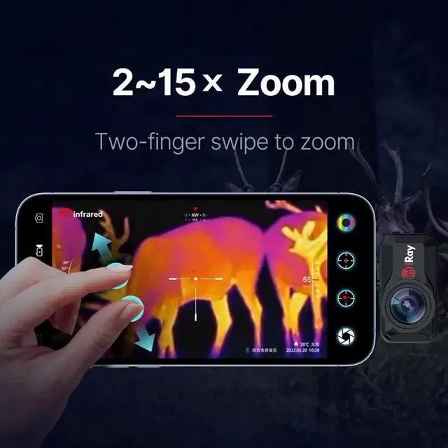 Alt view image 5 of 7 - InfiRay T3 Thermal Imager Camera for Mobile Phone Android Infrared Camera Type-C Android with Handle and Laser