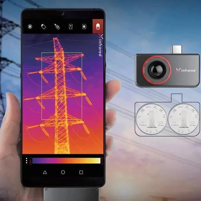 Alt view image 3 of 5 - InfiRay T3 Pro Mini Thermal Scope Infrared Camera Thermal Imager for Android Mobile Phone Type C 25Hz 384x288 Pixel Thermographic