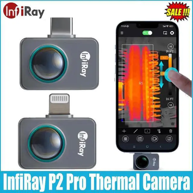 Alt view image 2 of 7 - InfiRay P2 Pro Thermal Imager PCB Circuit Industrial Heating Test Night Vision 256X192 For Android Phone Type-C,Without macro lens