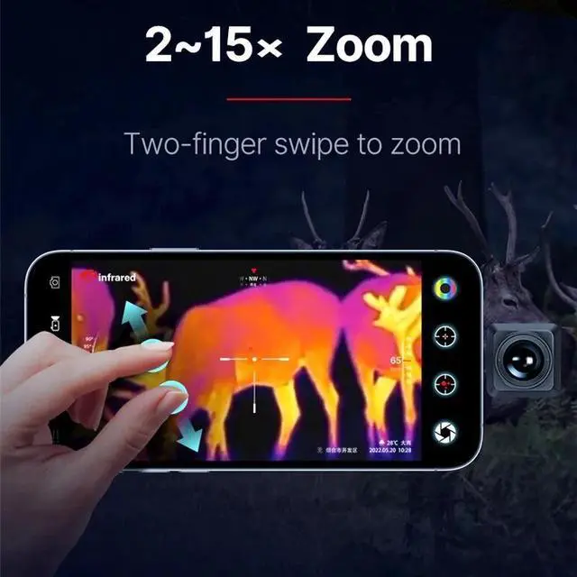 Alt view image 3 of 7 - InfiRay /Xinfrared T2 Pro Thermal Imager Hunting Camera Outdoor Search 1579m Infrared Night Vision Mobile iPhone iOS,Not compatible with iphone 15